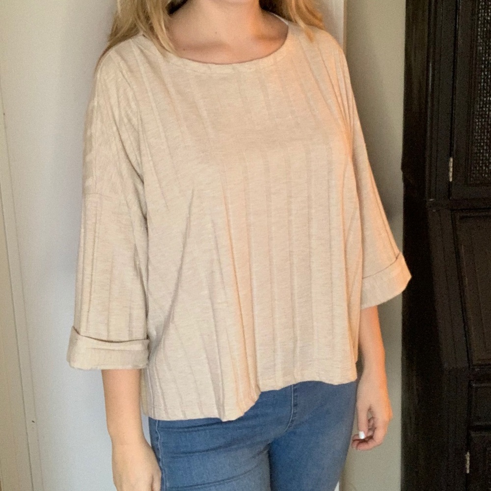 Brown Quarter Length Shirt